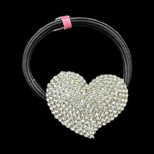 Elegant Black and Silver Heart Hair Band, New in package